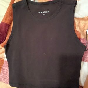 WEWOREWHAT XS/TP black muscle tank top